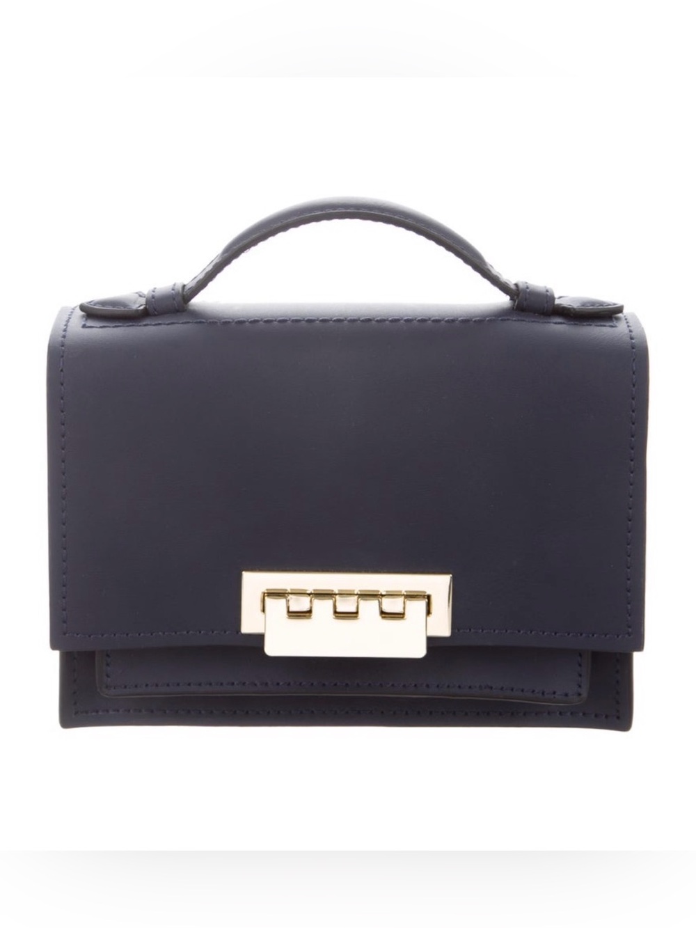 ZAC Zac Posen Navy Blue Earthette Top Handle Bag